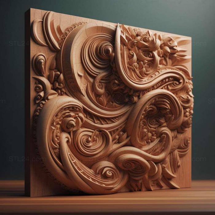 Patterns and decorations (stl form 1, PATTERN_9) 3D models for cnc